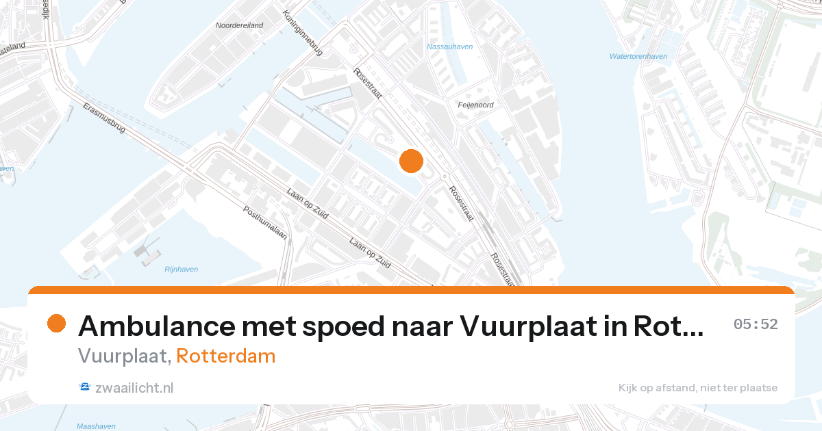 Ambulance met spoed naar Vuurplaat in Rotterdam — 27 aug 2026