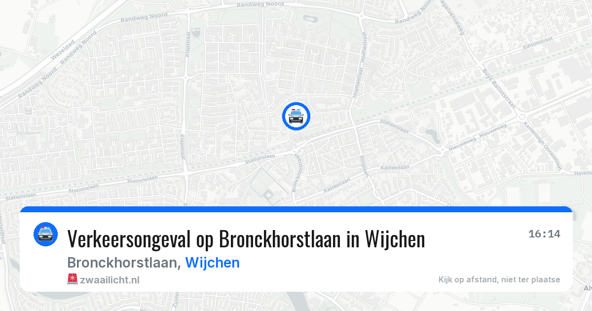 Verkeersongeval op Bronckhorstlaan in Wijchen — 8 mei 2026