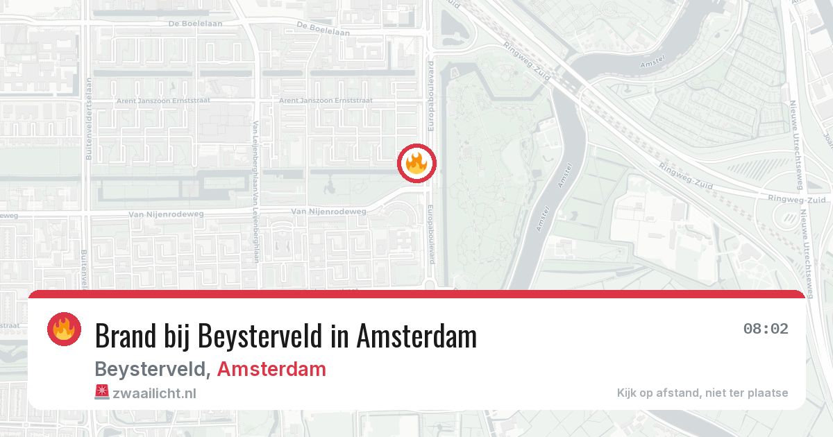 Brand bij Beysterveld in Amsterdam — 13 jul 2026