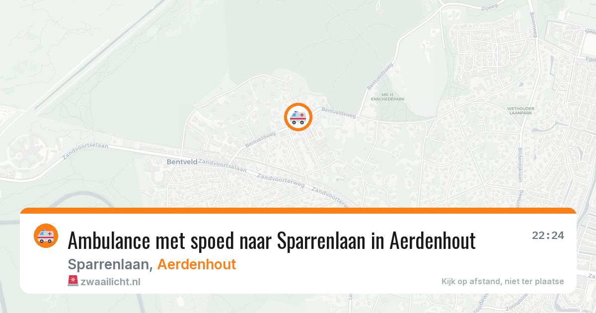 Ambulance met spoed naar Sparrenlaan in Aerdenhout — 17 mrt 2026