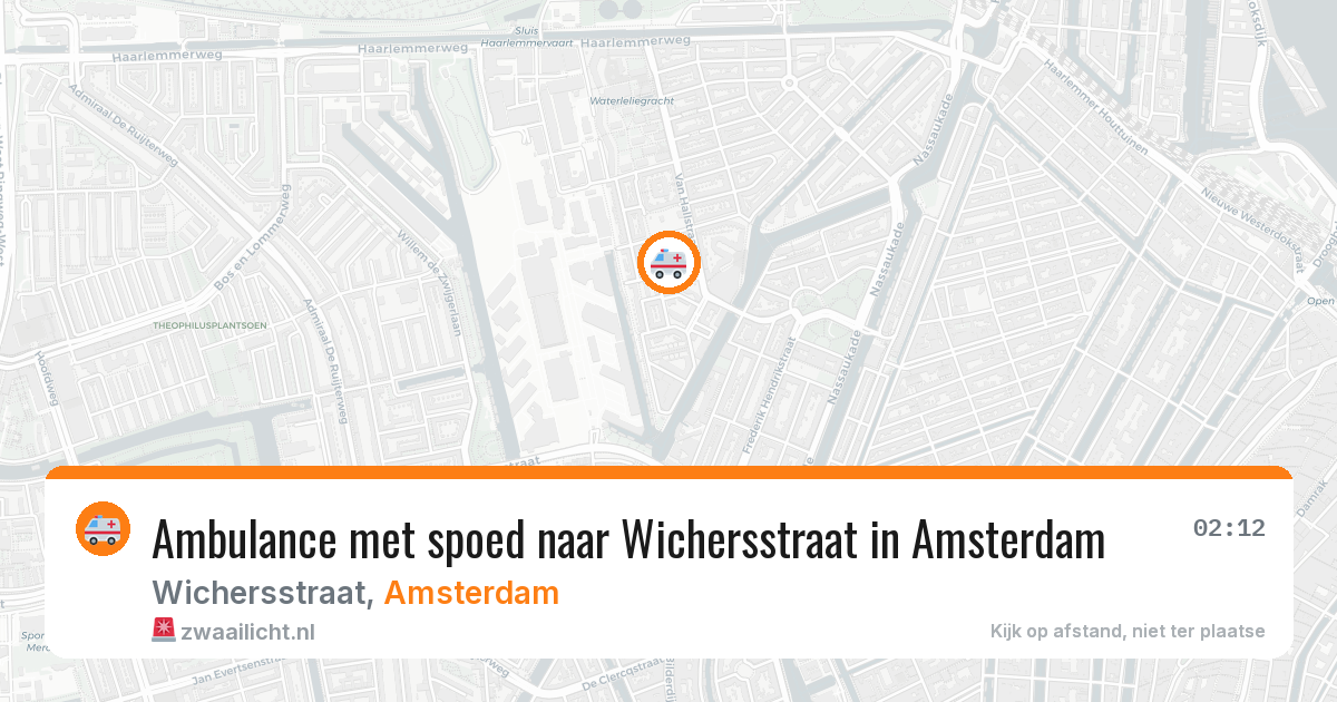 Ambulance met spoed naar Wichersstraat in Amsterdam — 27 apr 2026