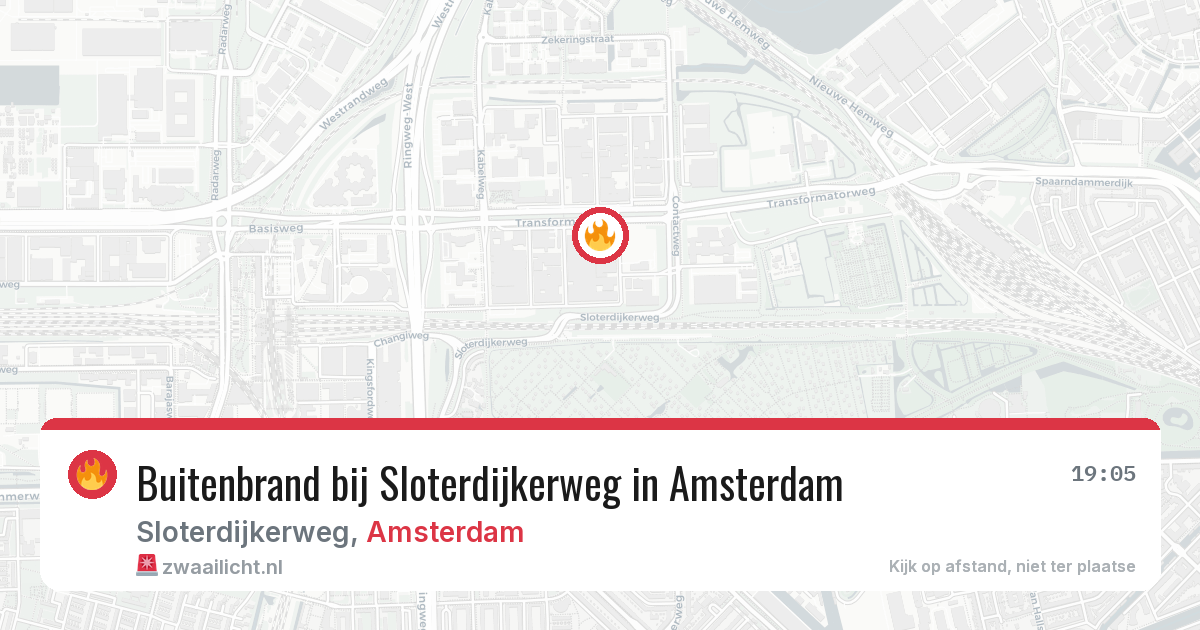 Buitenbrand bij Sloterdijkerweg in Amsterdam — 17 jun 2026