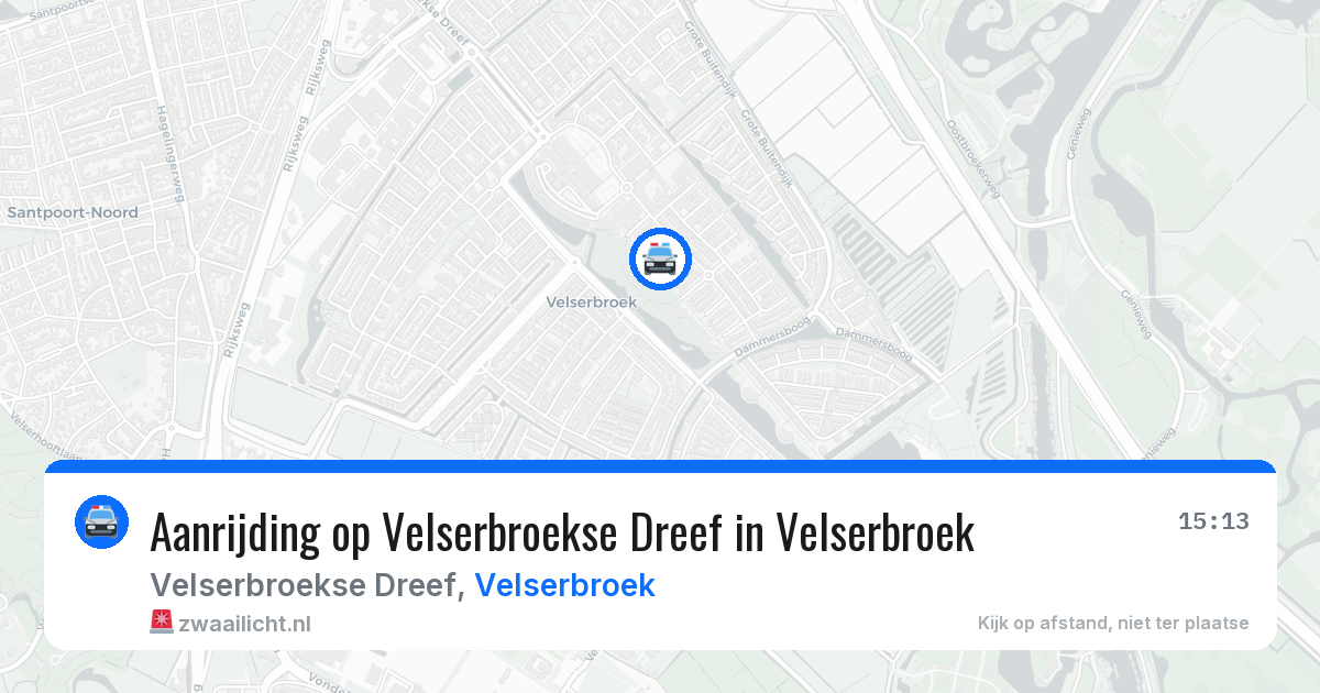 Aanrijding op Velserbroekse Dreef in Velserbroek — 30 jun 2026