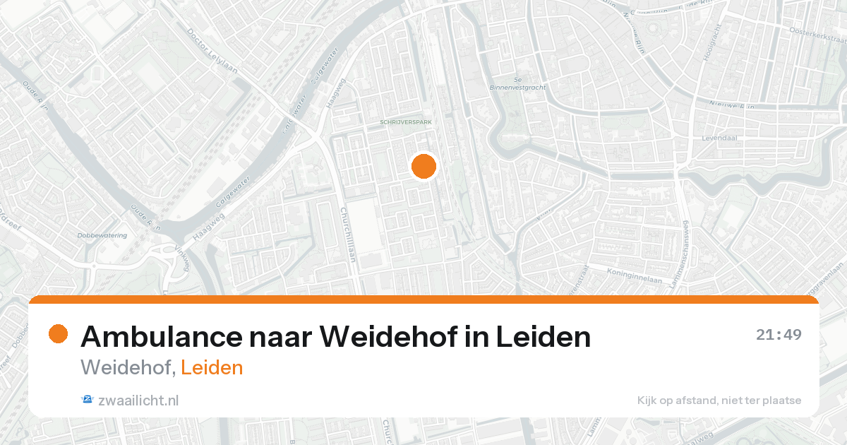 Ambulance naar Weidehof in Leiden — 22 aug 2026