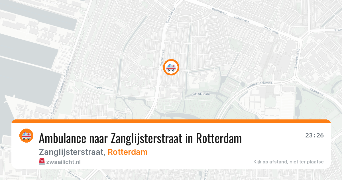 Ambulance naar Zanglijsterstraat in Rotterdam — 20 mrt 2026