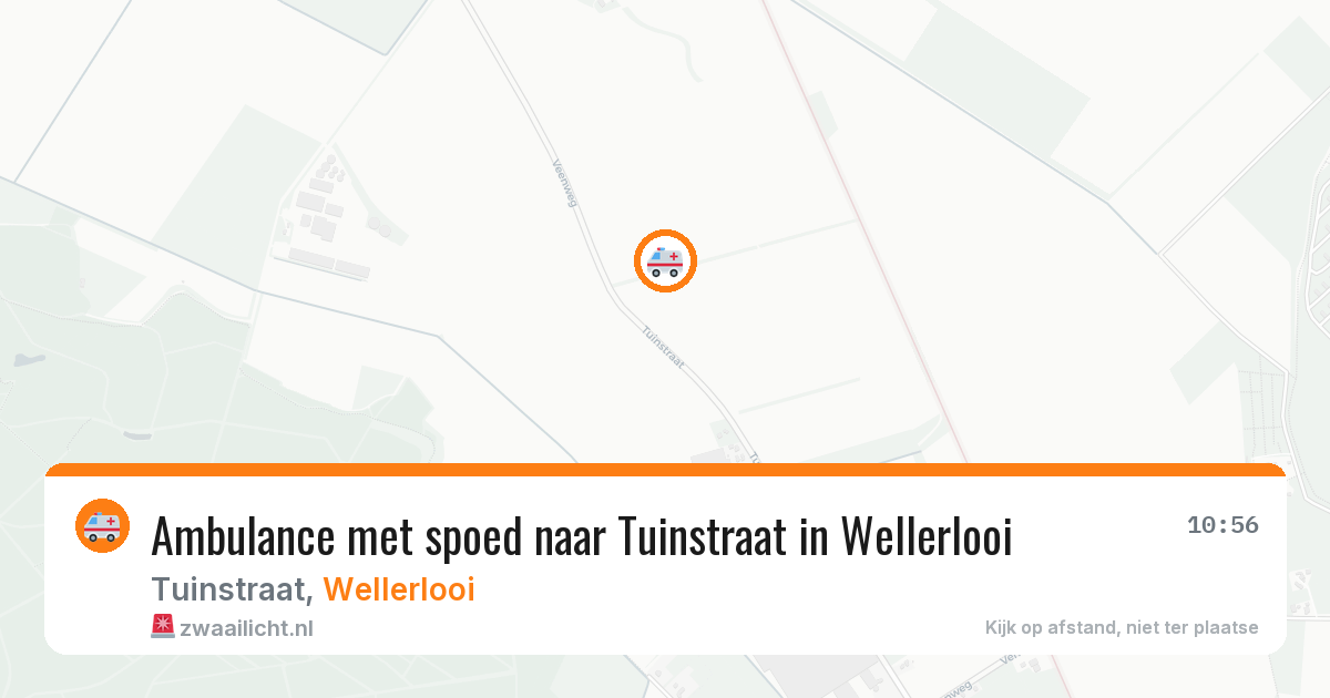 Ambulance met spoed naar Tuinstraat in Wellerlooi — 23 jun 2026
