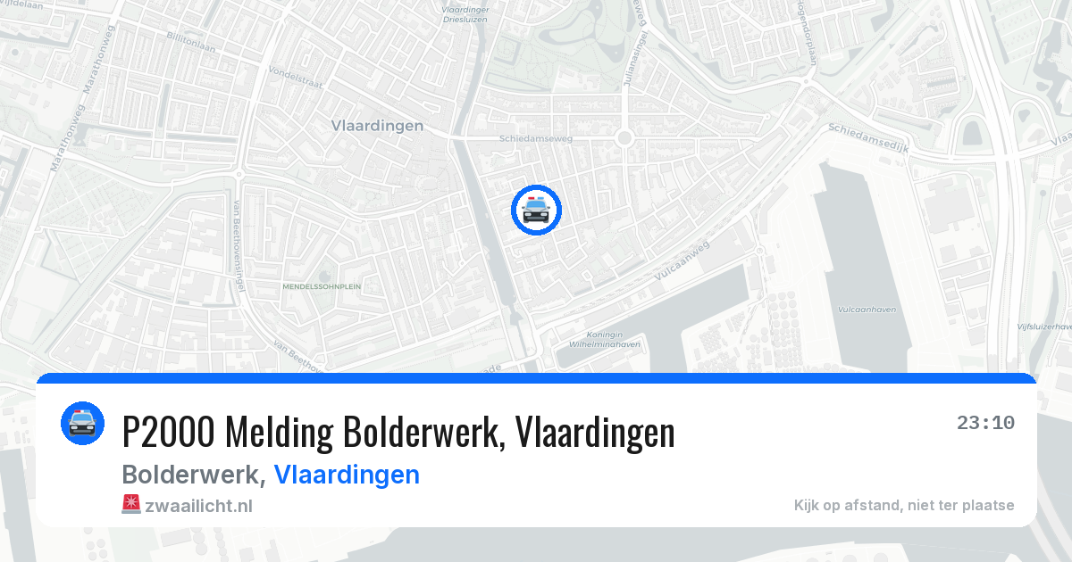 P2000 Melding Bolderwerk, Vlaardingen — 12 mei 2026
