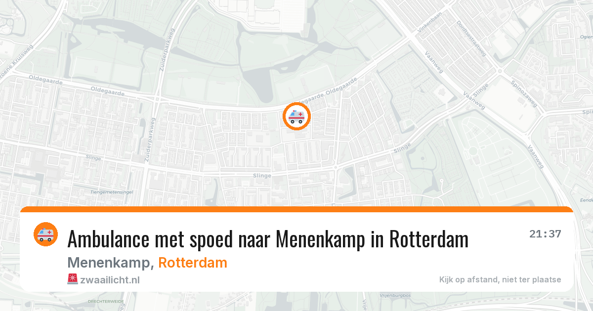 Ambulance met spoed naar Menenkamp in Rotterdam — 6 apr 2026