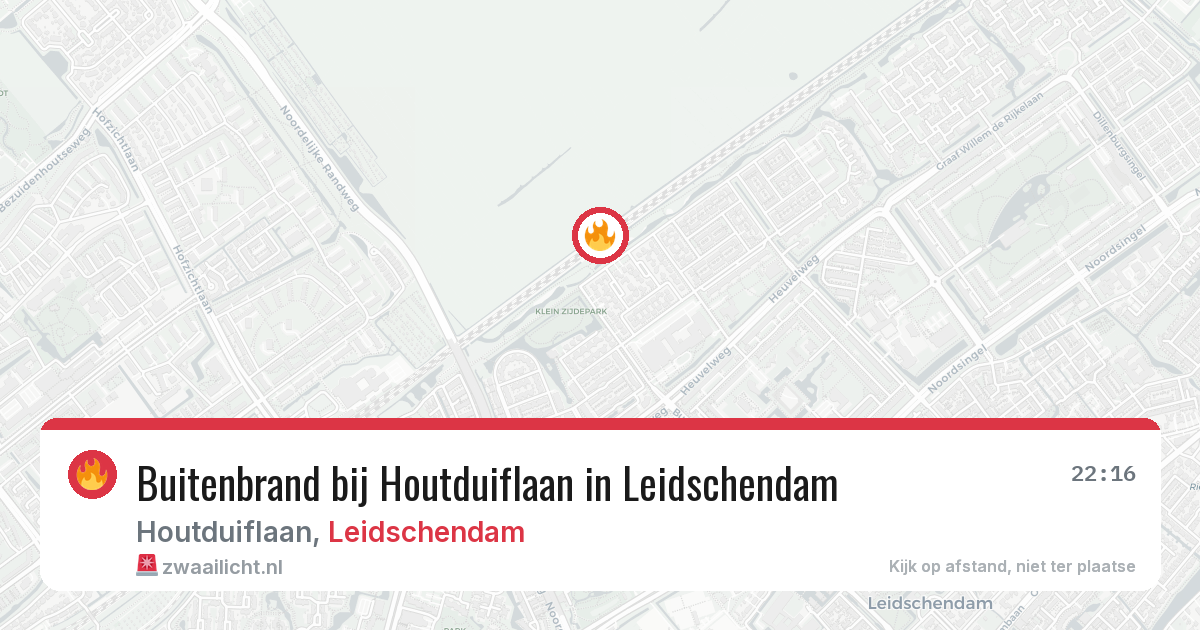 Buitenbrand bij Houtduiflaan in Leidschendam — 23 mei 2026