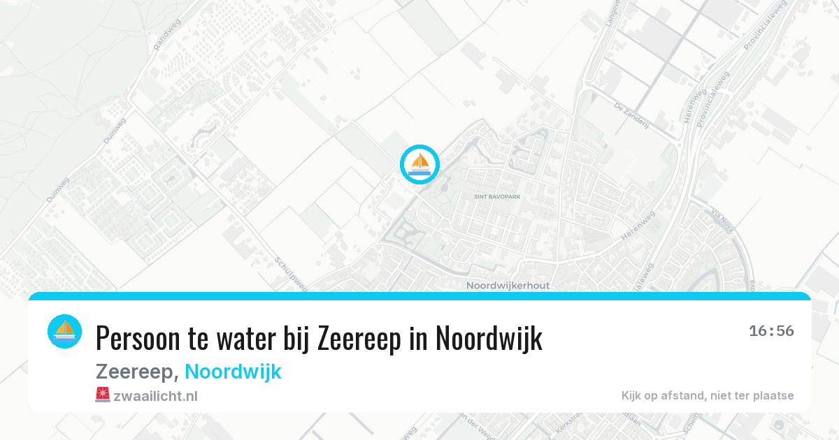 Persoon te water bij Zeereep in Noordwijk — 9 aug 2026