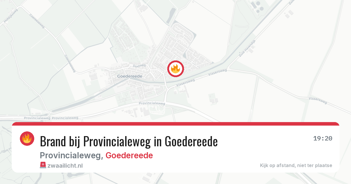 Brand bij Provincialeweg in Goedereede — 3 aug 2026