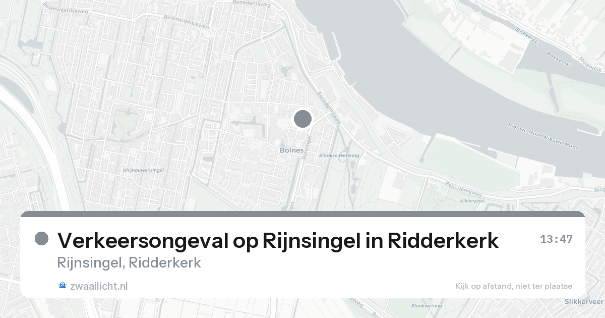 Verkeersongeval op Rijnsingel in Ridderkerk — 2 mrt 2026