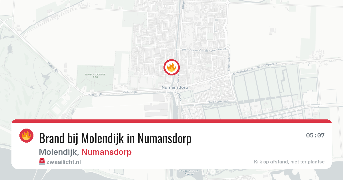 Brand bij Molendijk in Numansdorp — 30 mrt 2026