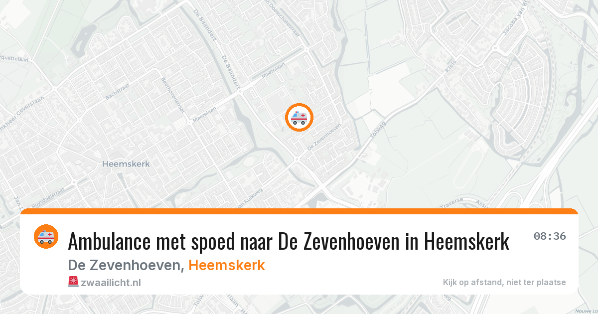 Ambulance met spoed naar De Zevenhoeven in Heemskerk — 25 feb 2026