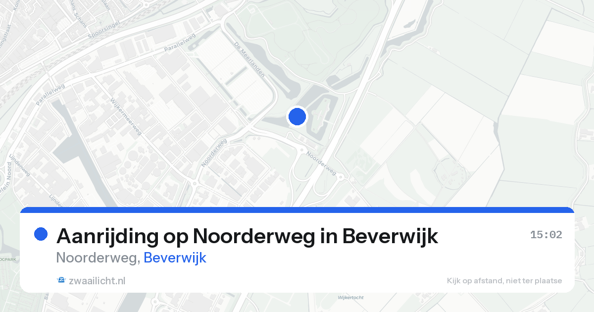 Aanrijding op Noorderweg in Beverwijk — 23 aug 2026