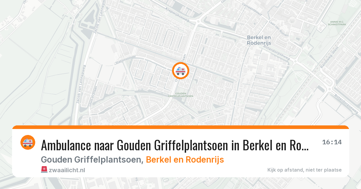 Ambulance naar Gouden Griffelplantsoen in Berkel en Rodenrijs — 22 mei 2026