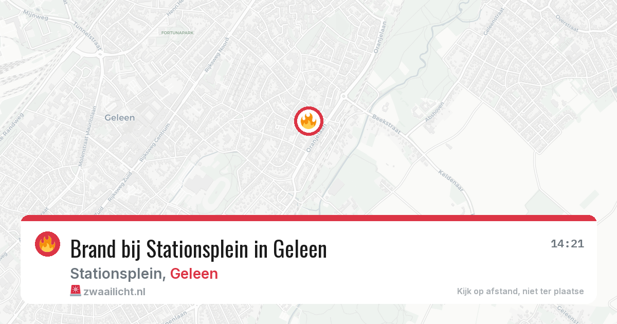Brand bij Stationsplein in Geleen — 5 jul 2026