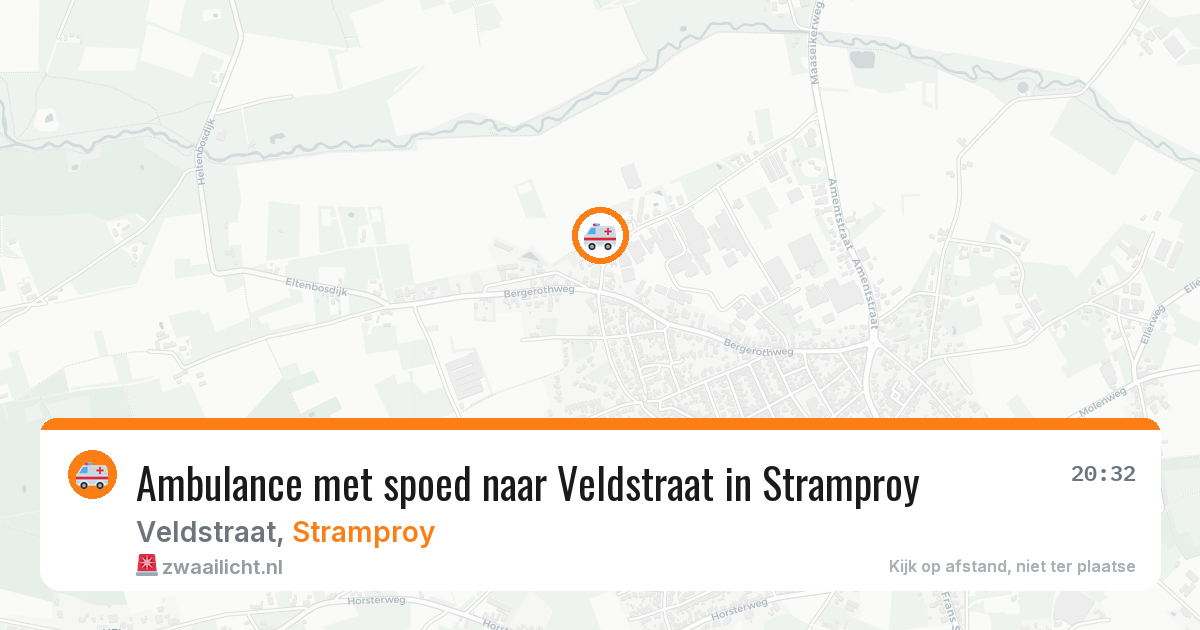 Ambulance met spoed naar Veldstraat in Stramproy — 3 aug 2026