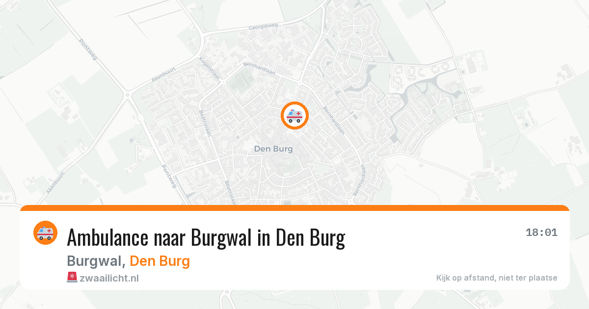 Ambulance naar Burgwal in Den Burg — 12 aug 2026