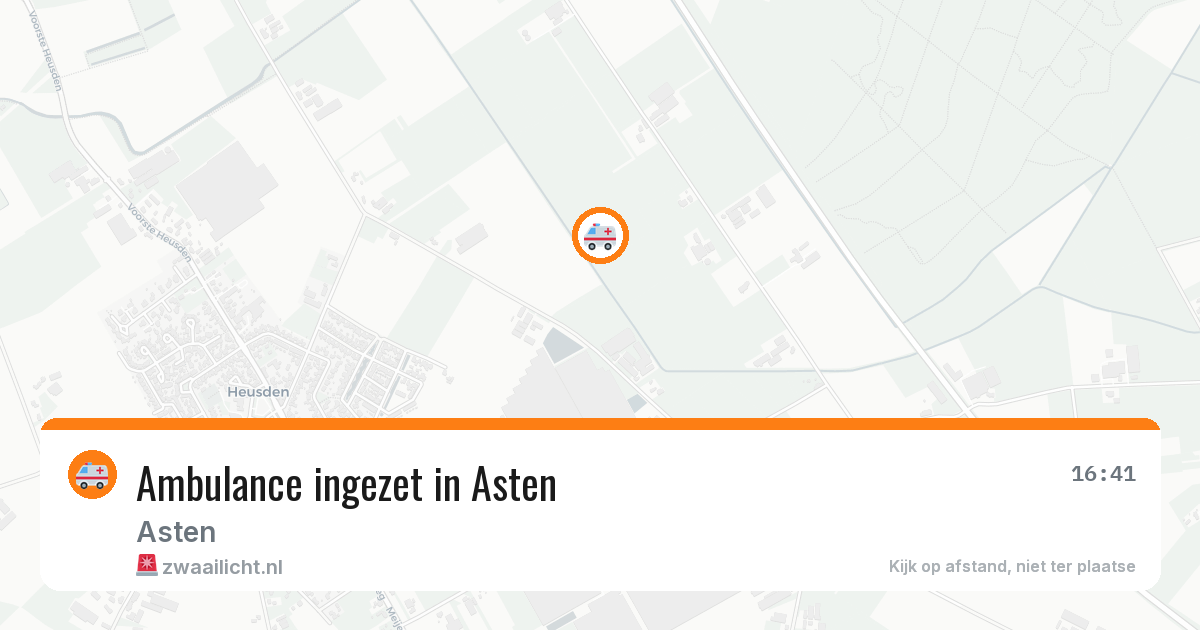 Ambulance ingezet in Asten — 11 aug 2026