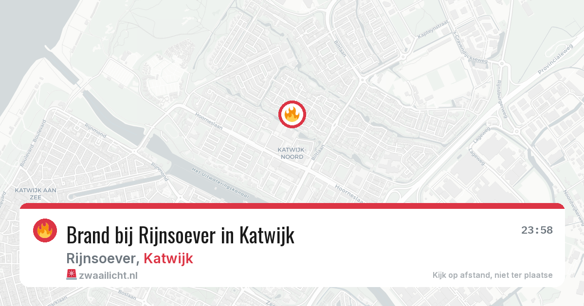 Brand bij Rijnsoever in Katwijk — 3 jul 2026