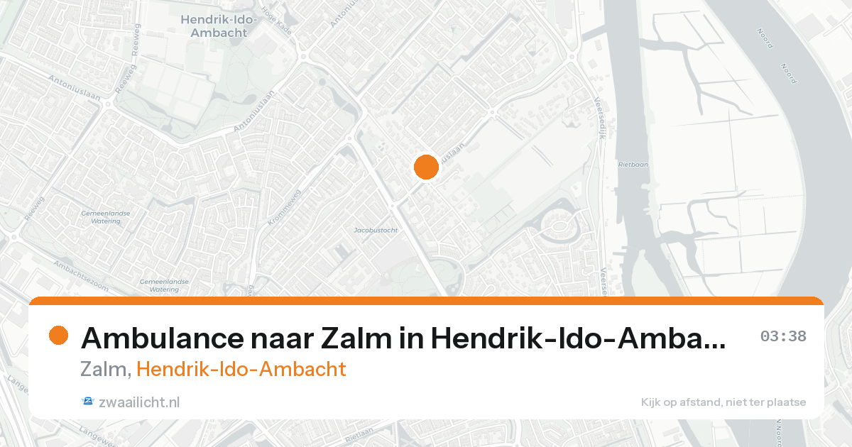 Ambulance naar Zalm in Hendrik-Ido-Ambacht — 25 aug 2026