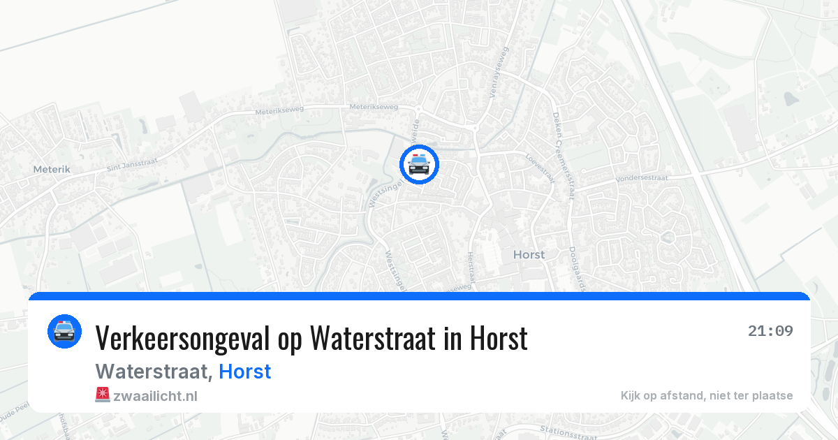 Verkeersongeval op Waterstraat in Horst — 16 apr 2026