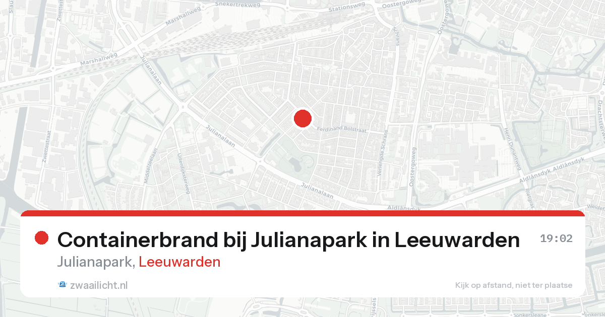 Containerbrand bij Julianapark in Leeuwarden — 31 jan 2026