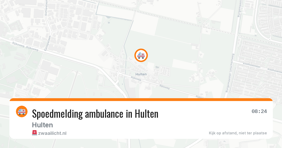 Spoedmelding ambulance in Hulten — 25 feb 2026