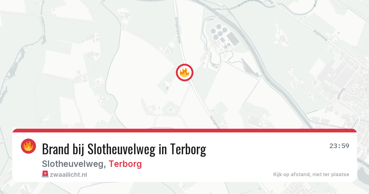 Brand bij Slotheuvelweg in Terborg — 3 jul 2026