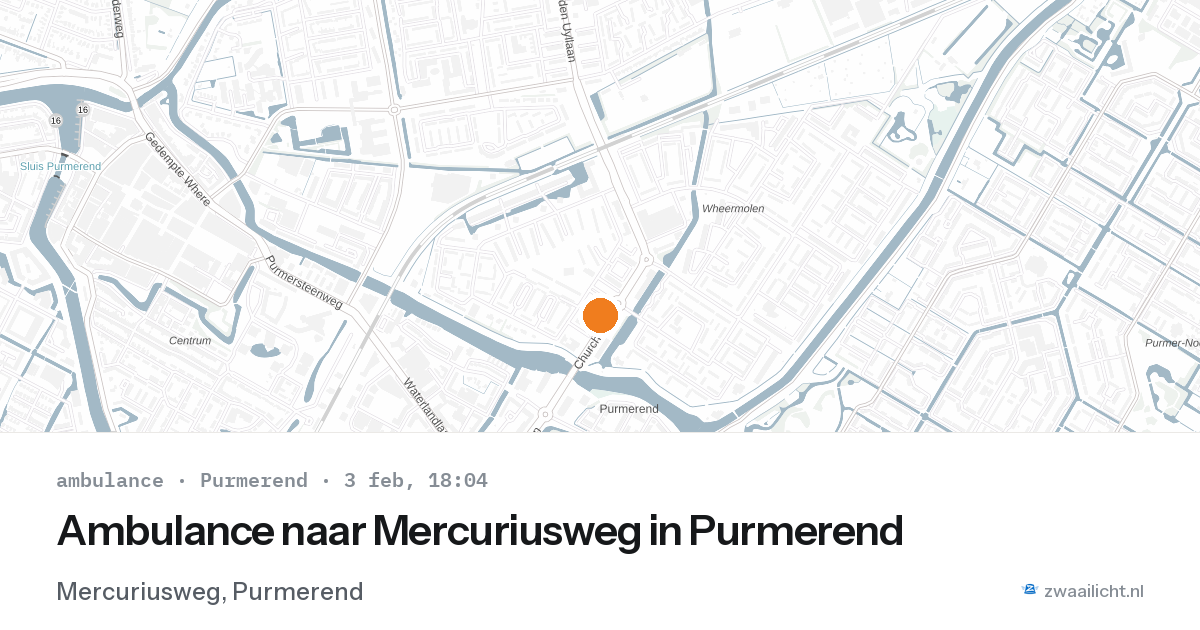 Ambulance naar Mercuriusweg in Purmerend — 3 feb 2026