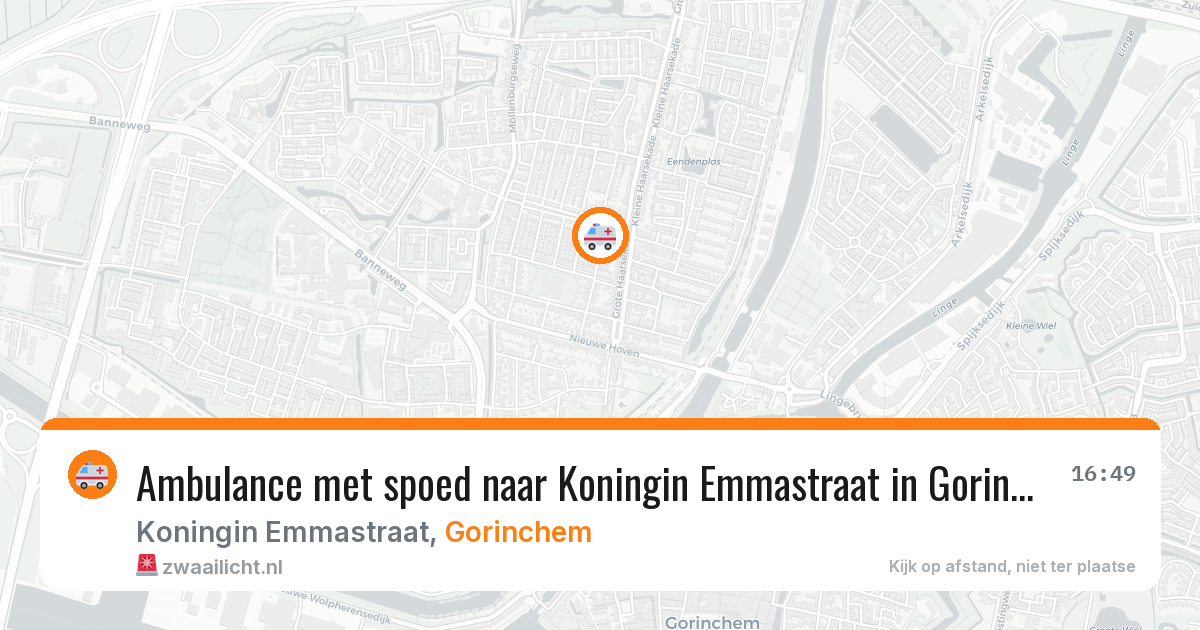 Ambulance met spoed naar Koningin Emmastraat in Gorinchem — 1 mei 2026