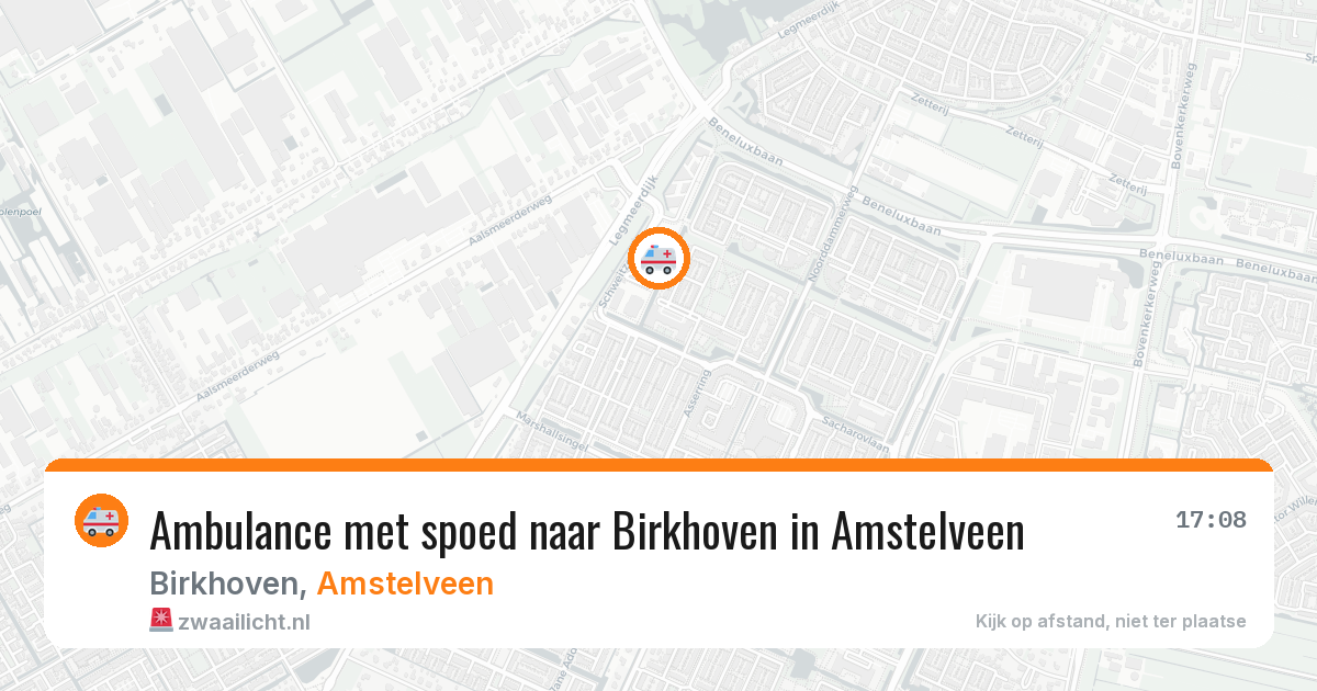 Ambulance met spoed naar Birkhoven in Amstelveen — 18 jun 2026