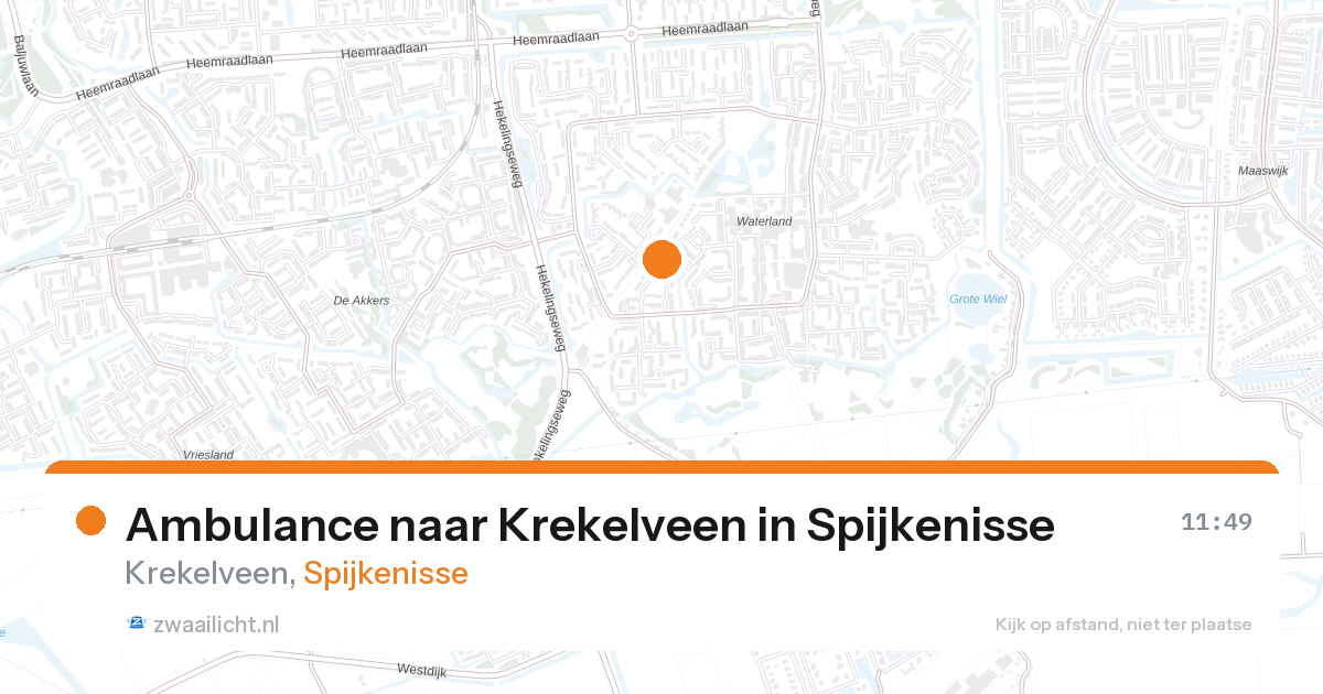 Ambulance naar Krekelveen in Spijkenisse — 27 aug 2026
