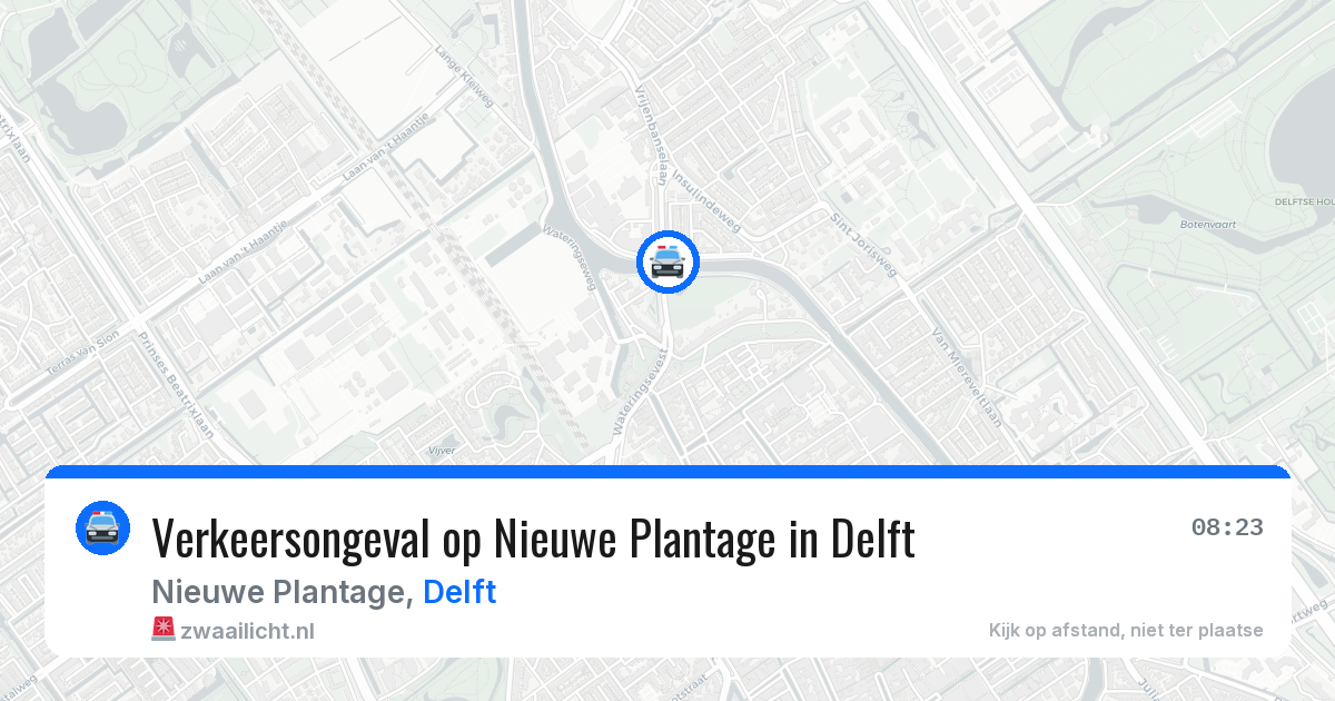 Verkeersongeval op Nieuwe Plantage in Delft — 16 jul 2026