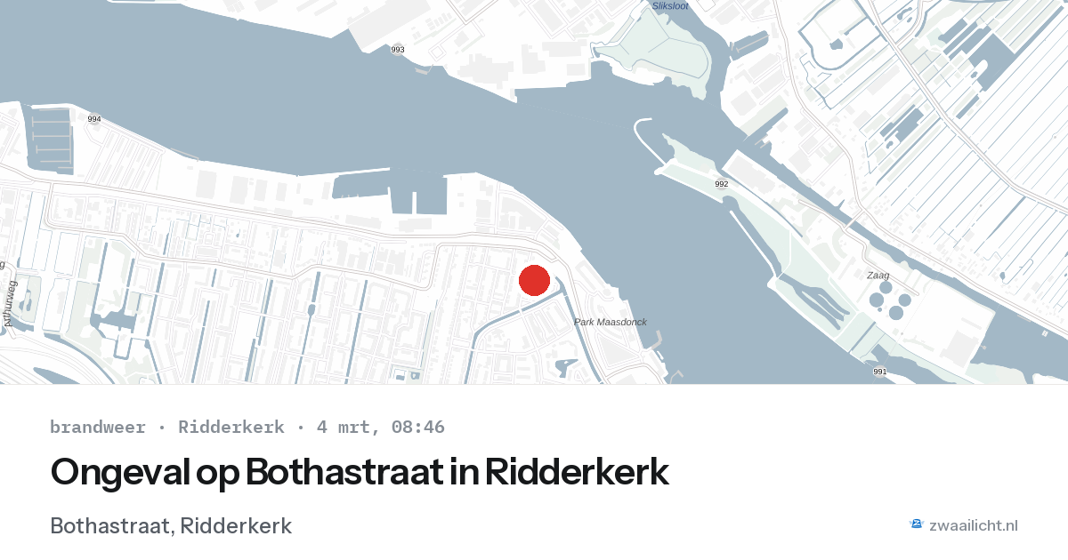 Ongeval op Bothastraat in Ridderkerk — 4 mrt 2026