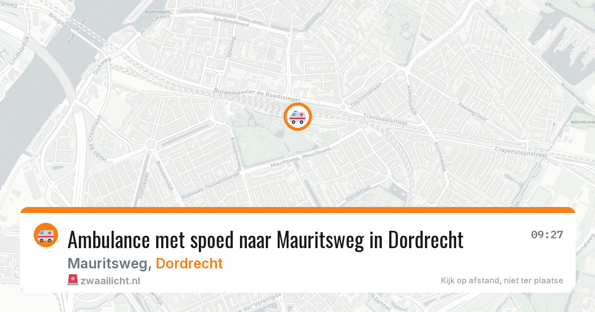 Ambulance met spoed naar Mauritsweg in Dordrecht — 13 jun 2026