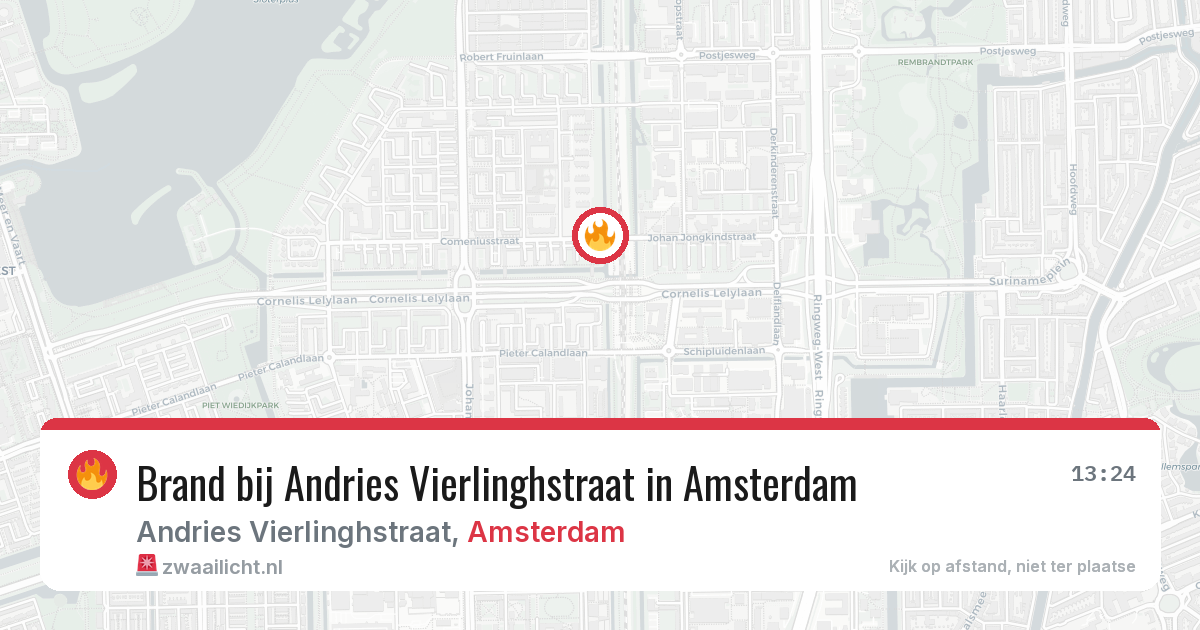 Brand bij Andries Vierlinghstraat in Amsterdam — 30 jul 2026