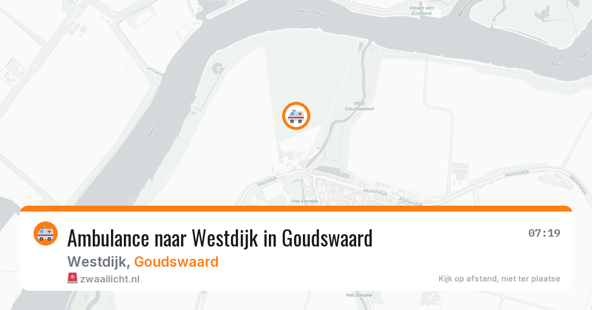 Ambulance naar Westdijk in Goudswaard — 29 jun 2026
