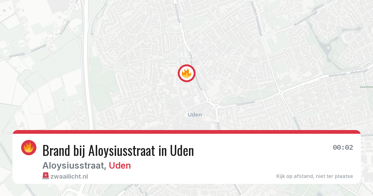 Brand bij Aloysiusstraat in Uden — 28 jul 2026