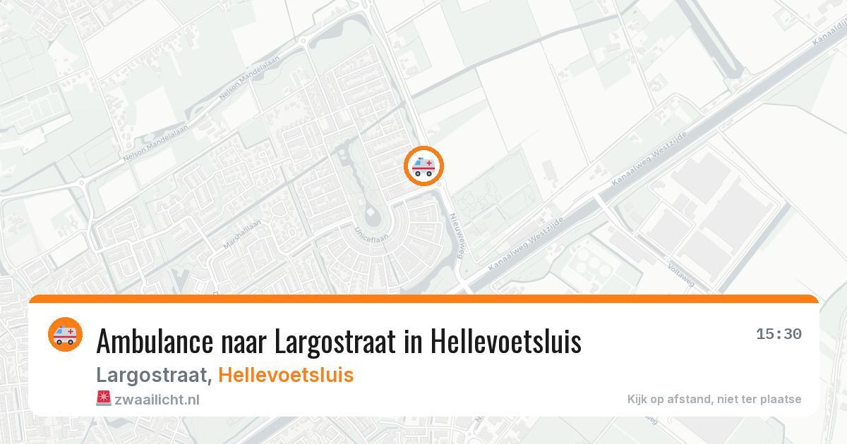 Ambulance naar Largostraat in Hellevoetsluis — 24 jul 2026