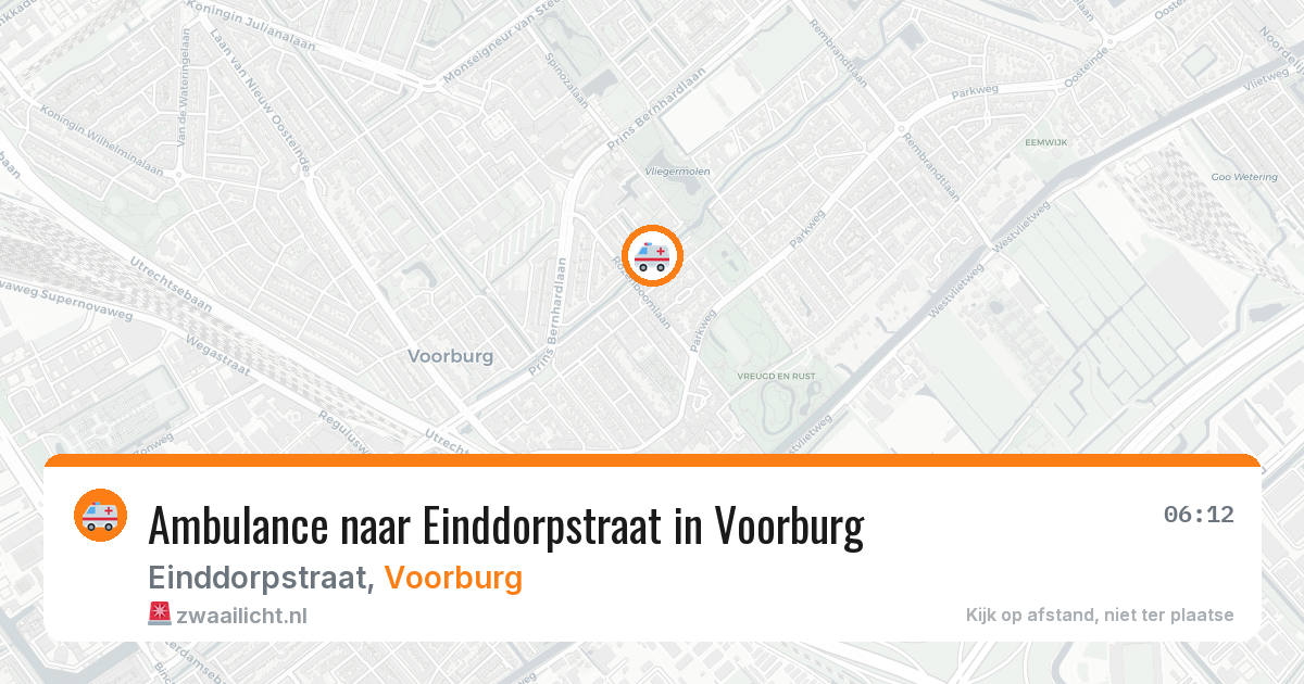 Ambulance naar Einddorpstraat in Voorburg — 28 jun 2026