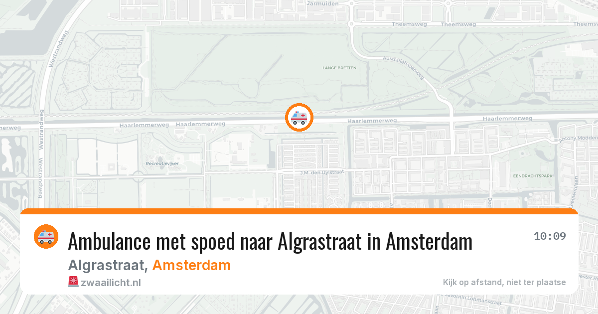Ambulance met spoed naar Algrastraat in Amsterdam — 24 mei 2026