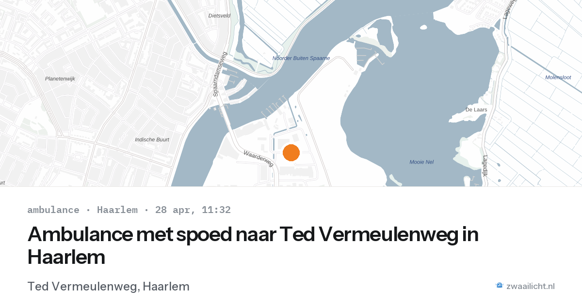 Ambulance met spoed naar Ted Vermeulenweg in Haarlem — 28 apr 2026