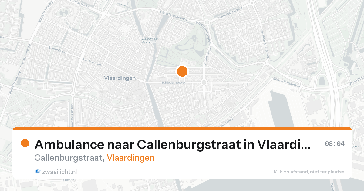 Ambulance naar Callenburgstraat in Vlaardingen — 22 aug 2026