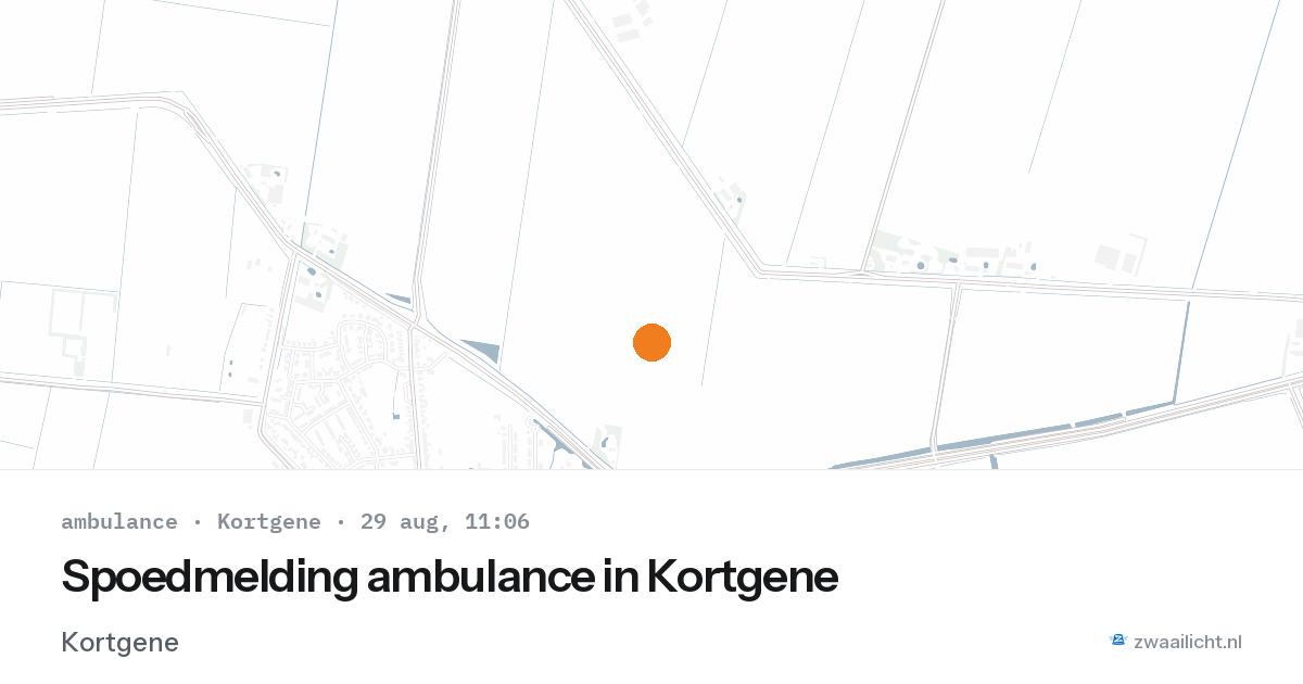 Spoedmelding ambulance in Kortgene — 29 aug 2026