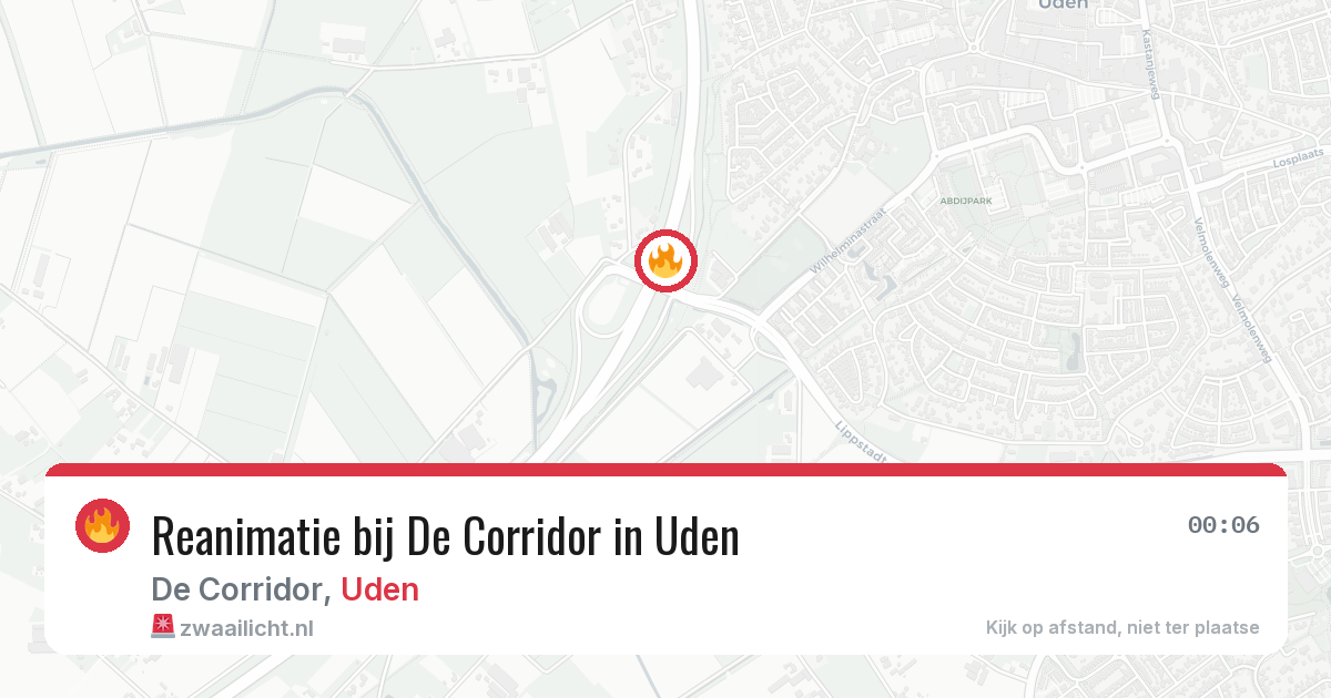 Reanimatie bij De Corridor in Uden — 20 mrt 2026