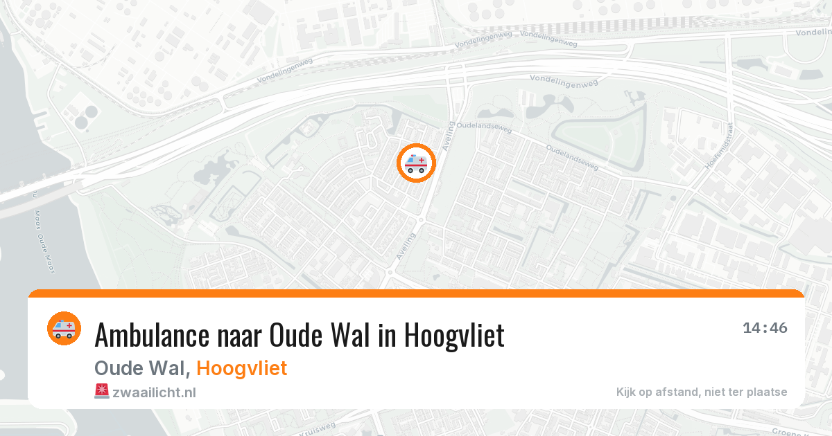 Ambulance naar Oude Wal in Hoogvliet — 15 jun 2026
