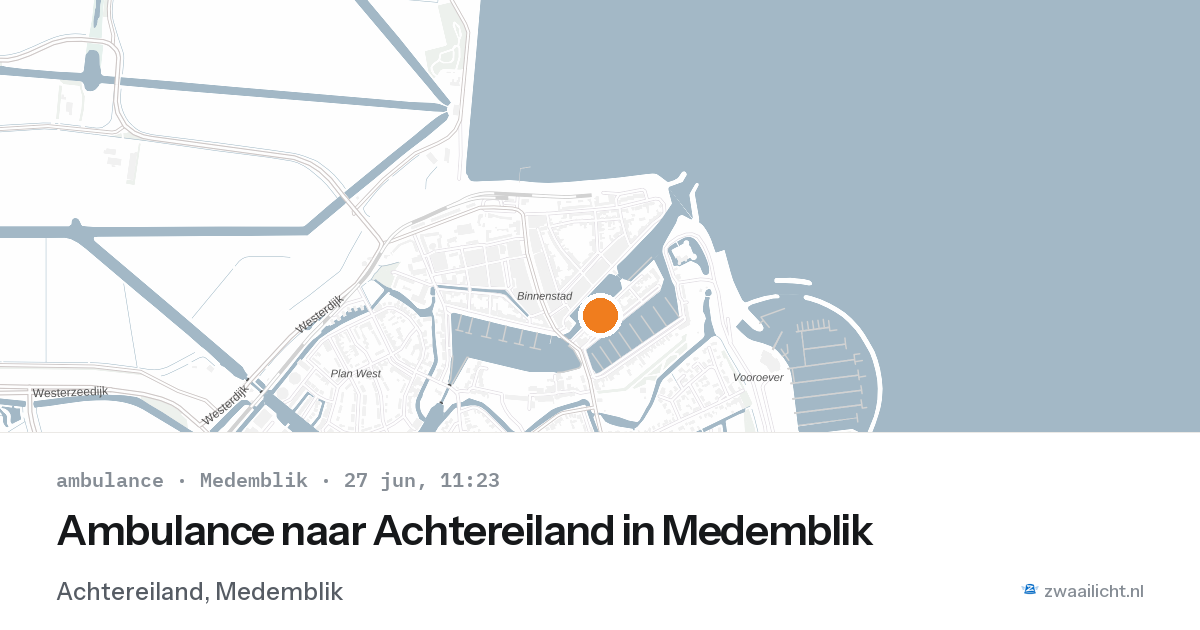 Ambulance naar Achtereiland in Medemblik — 27 jun 2026