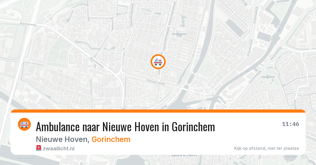 Ambulance naar Nieuwe Hoven in Gorinchem — 16 jul 2026